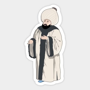 Ottoman Sufi Scholar (Mufti) Sticker